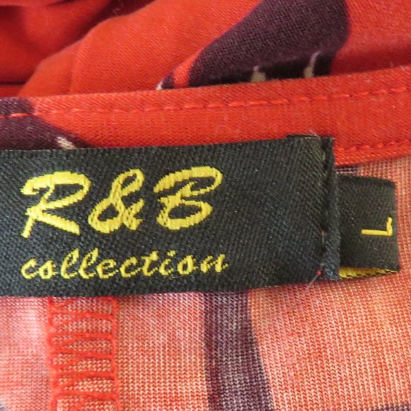 R & B Collection Red and Black Floral Sleeveless Maxi Dress - Picture 6 of 9